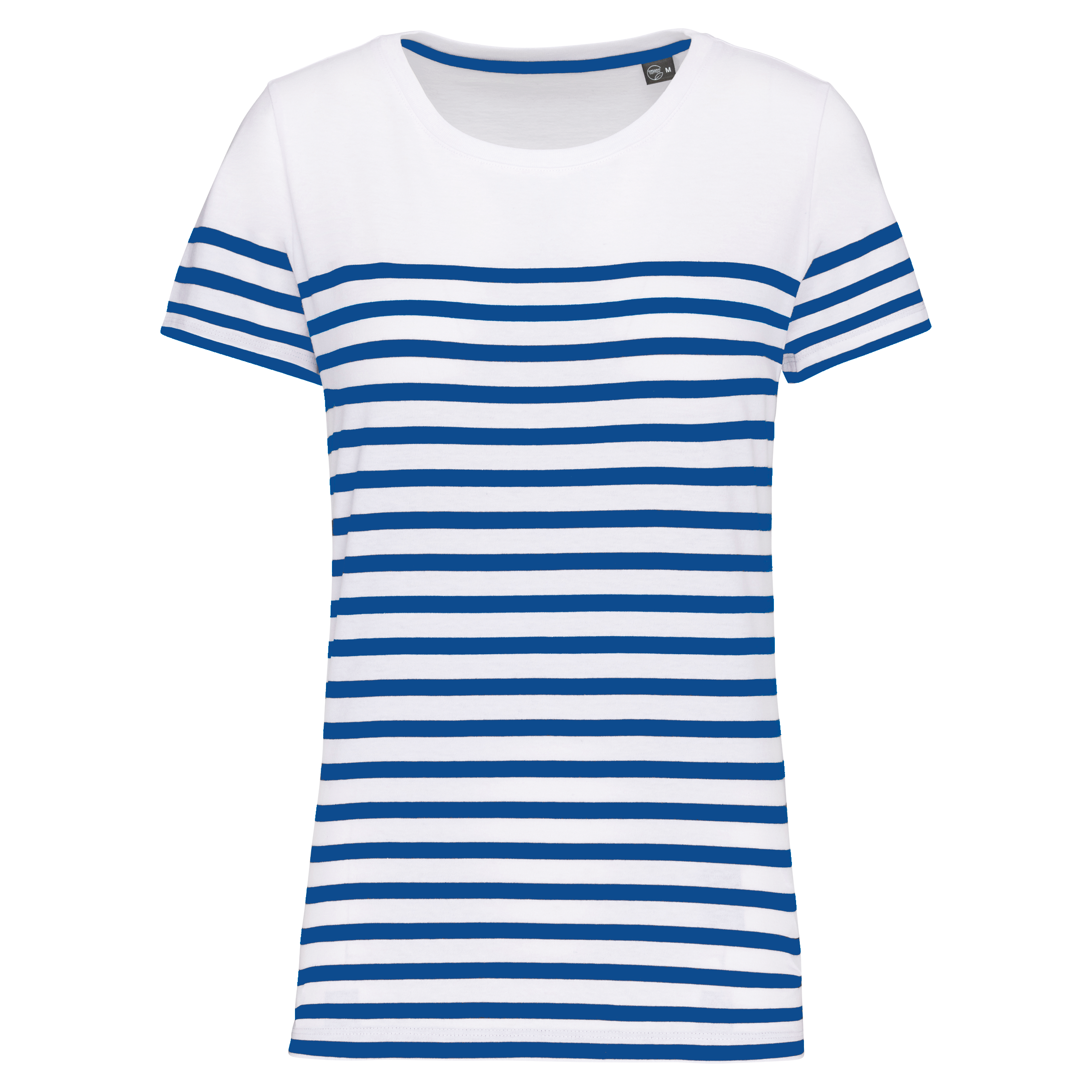 White / Royal Blue Stripe