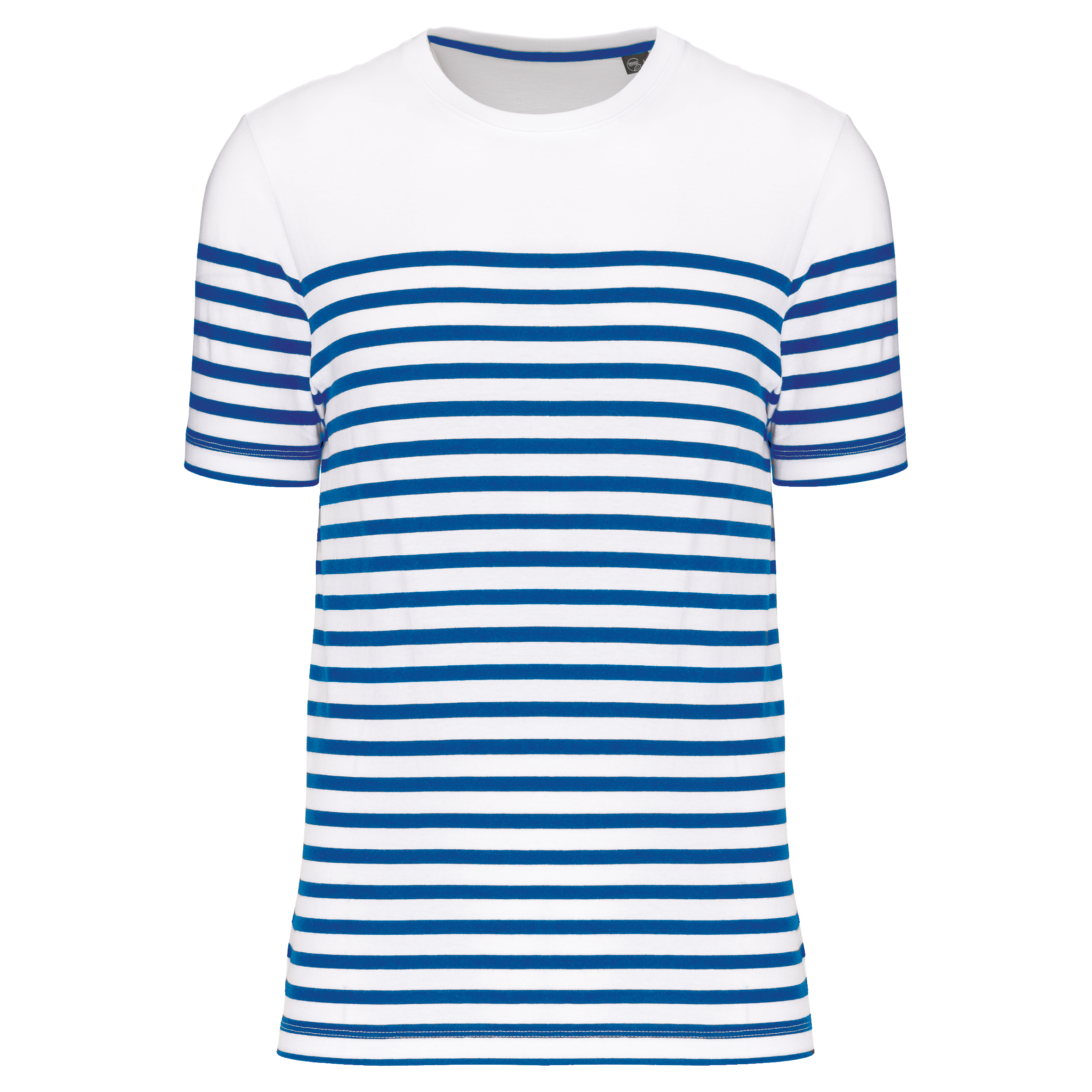 White / Royal Blue Stripe
