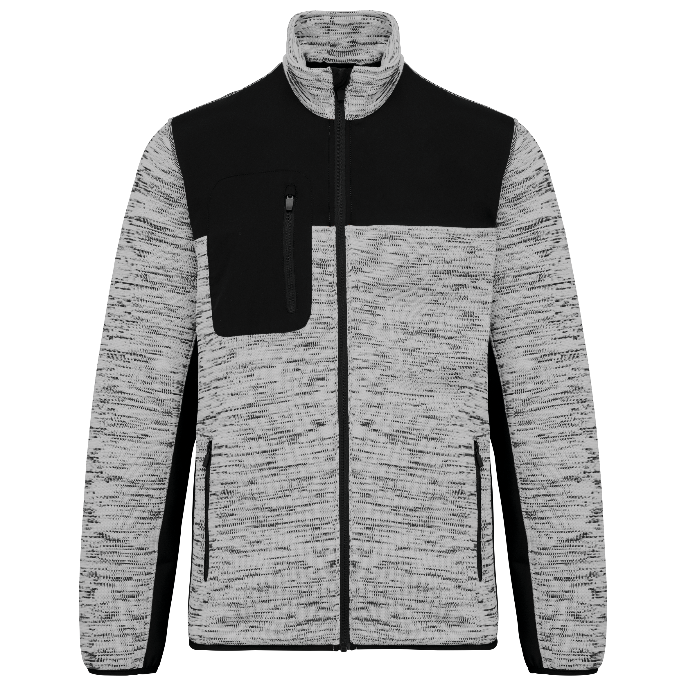 Light Grey Melange / Black
