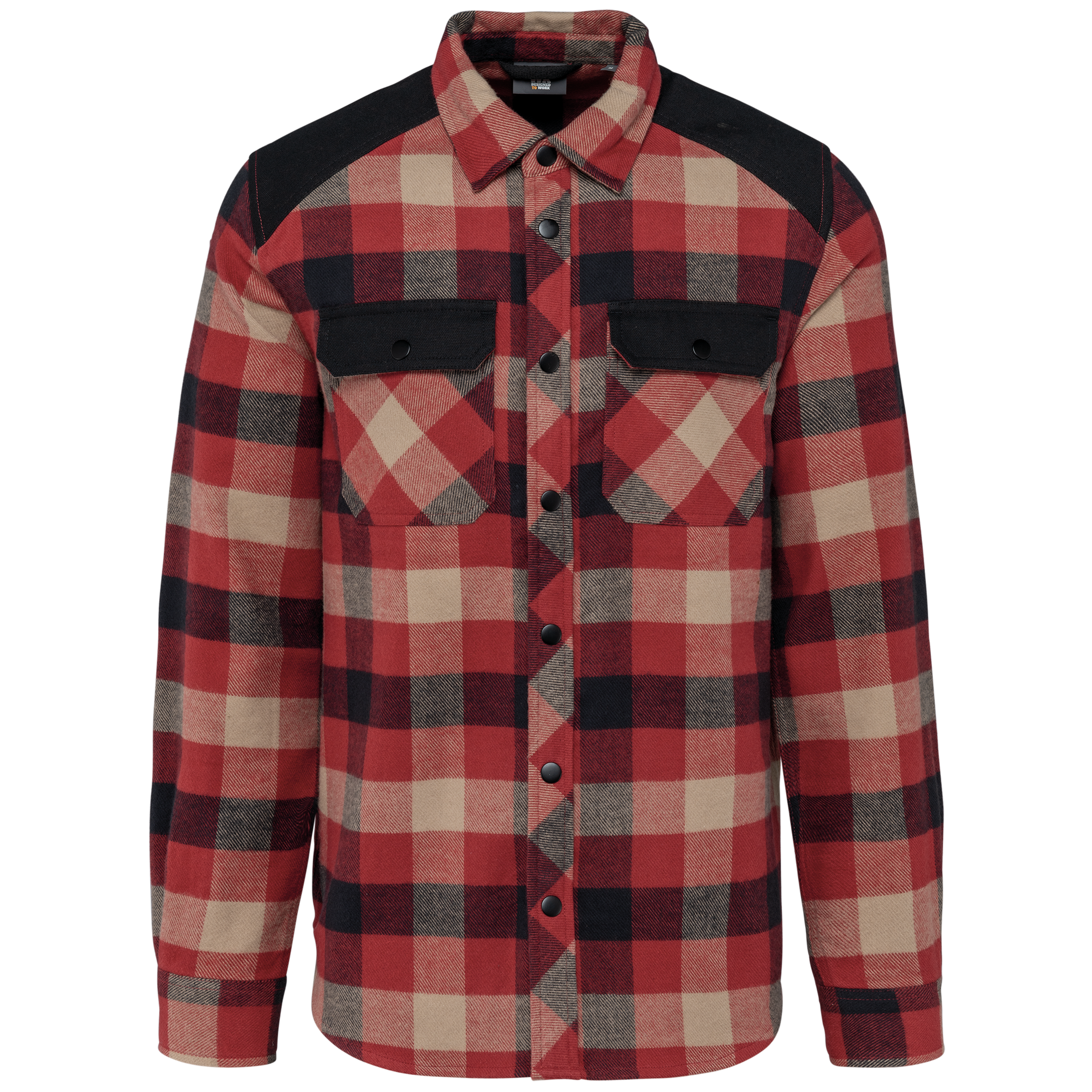Red / Dark Beige Checked / Black