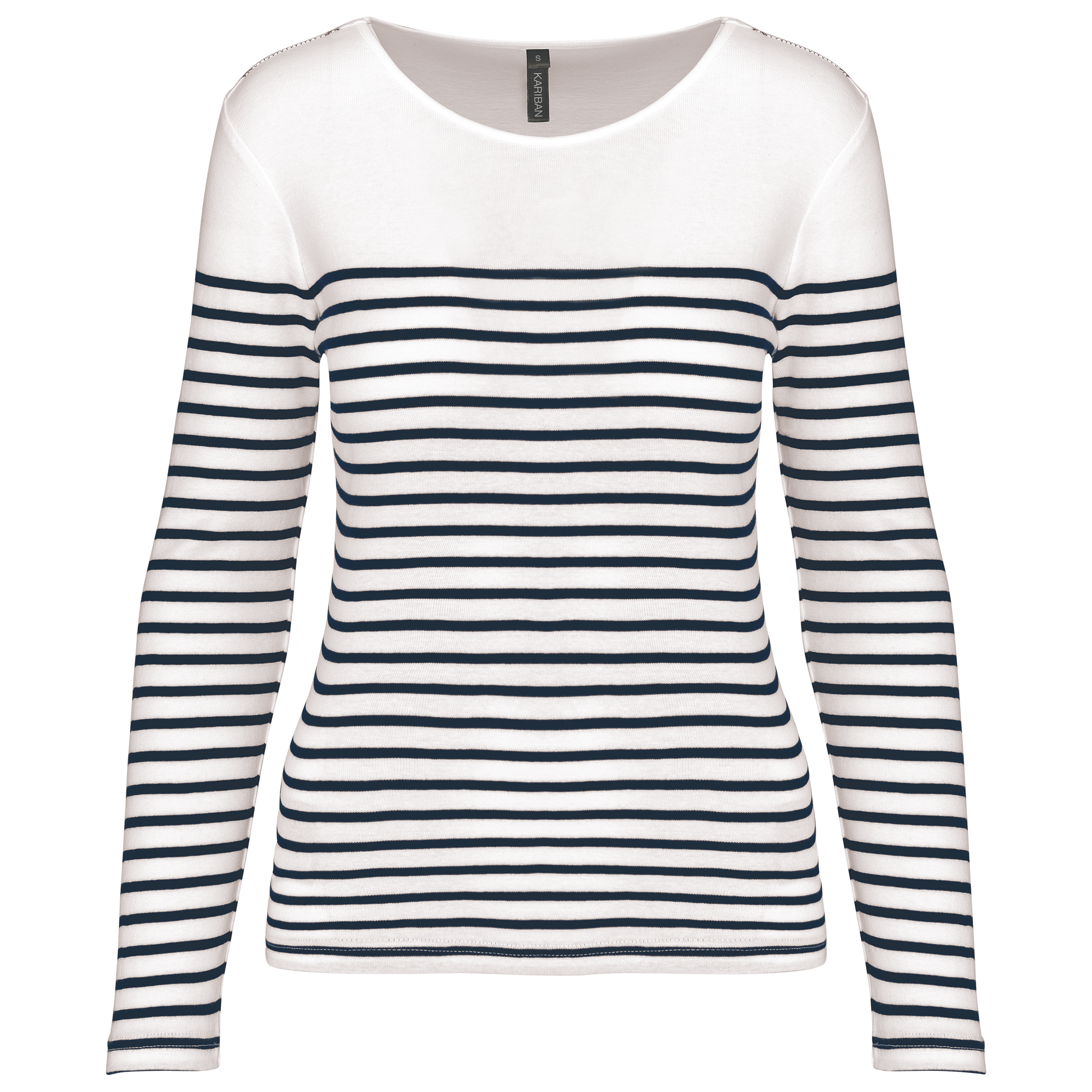 White / Navy Stripes
