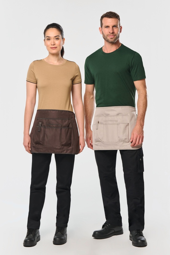 [WK841] Tablier court de jardinage écoresponsable unisexe