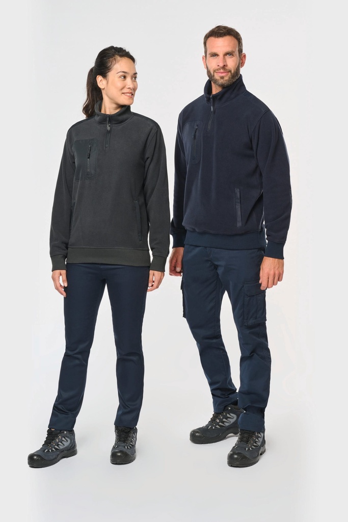 Polaire écoresponsable col zippé unisexe (XS)