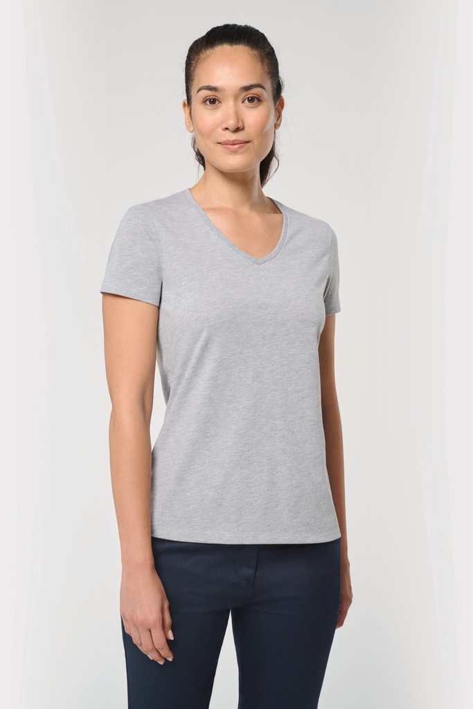 T-shirt écoresponsable col V antibactérien femme (XS)