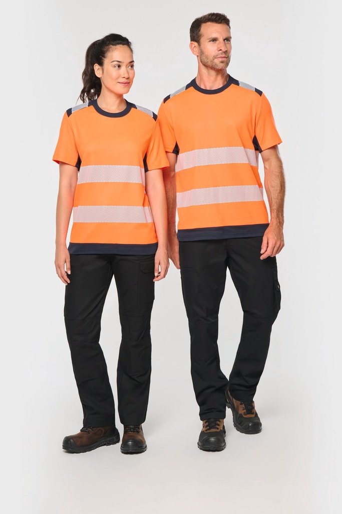 T-shirt de sécurité recyclé manches courtes unisexe (XS)