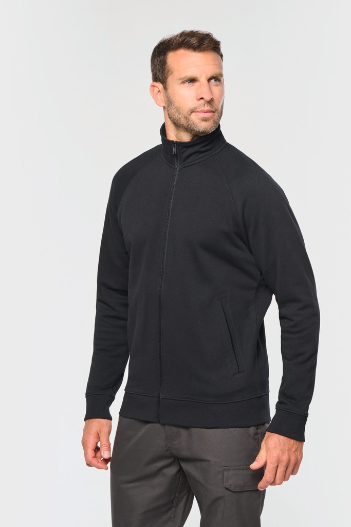 Veste molleton coton manches raglan unisexe (XS)