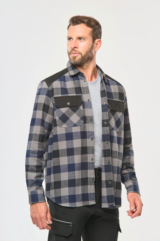 Chemise à carreaux avec poches homme (S)
