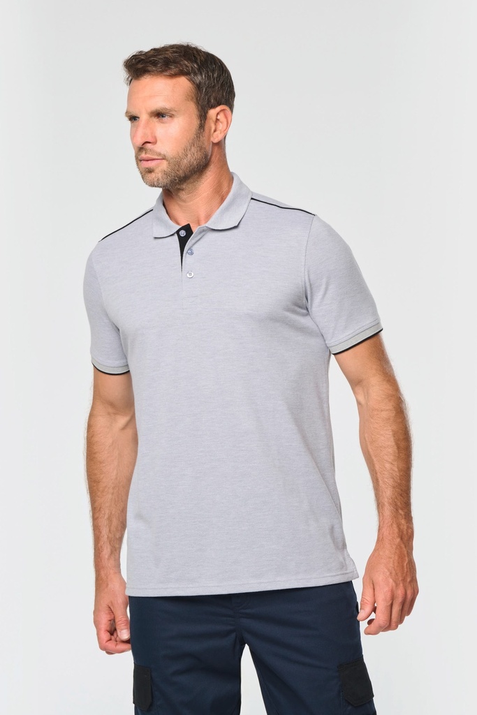 Polo Day To Day contrasté manches courtes homme (S)