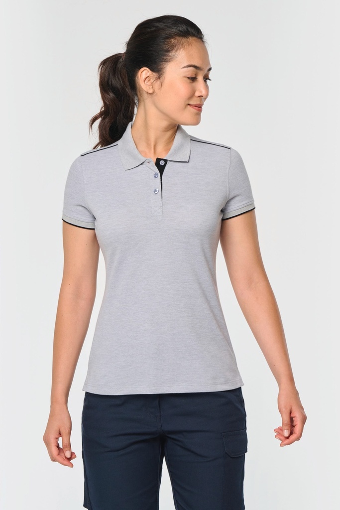 Polo Day To Day contrasté manches courtes femme (XS)