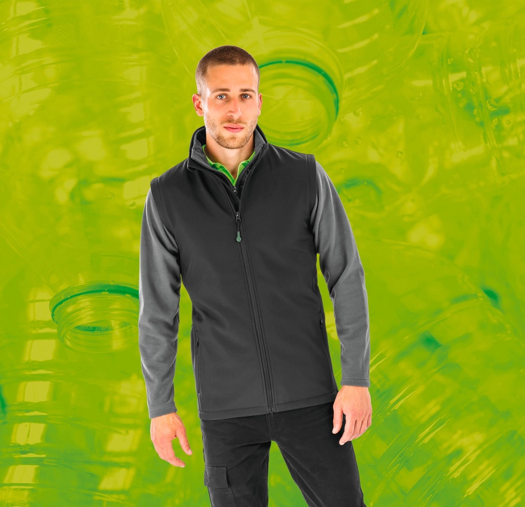 Bodywarmer softshell homme recyclé (S)