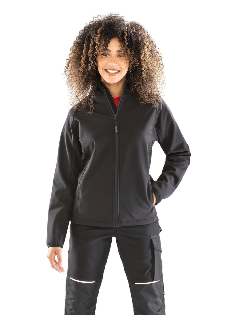 Veste softshell recyclée 3 couches à capuche femme (XS)
