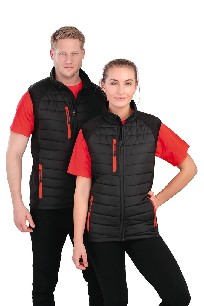 Gilet softshell rembourré black compass recyclé (XS)