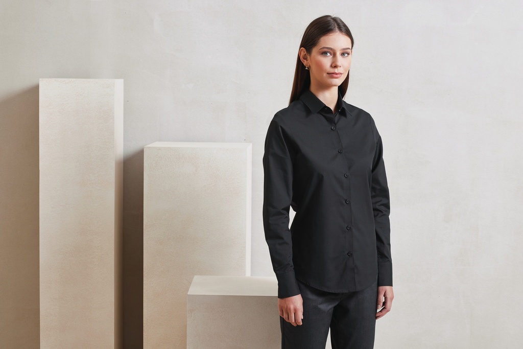 Chemise popeline RECYCLIGHT à manches longues pour femme (XS)