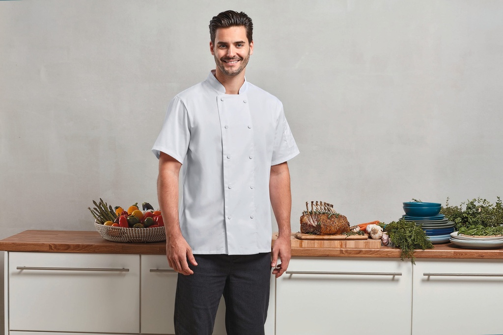 Veste chef cuisinier manches courtes Coolchecker® (XS)