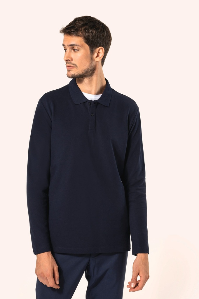 Polo Supima® manches longues homme (S)