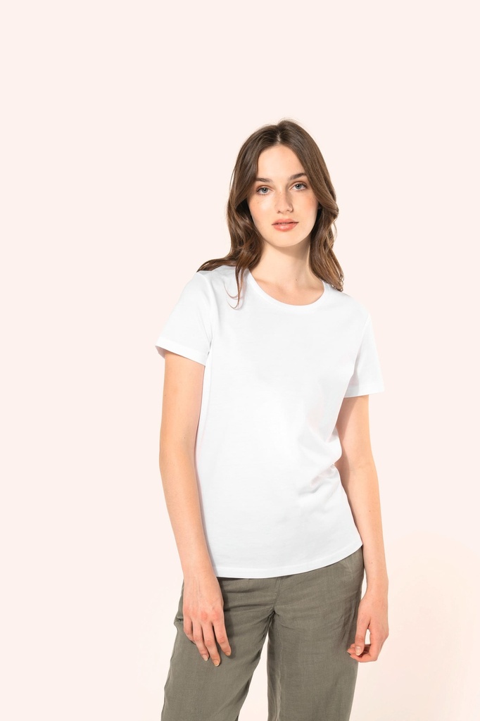 T-shirt Supima® col rond manches courtes femme (XS)