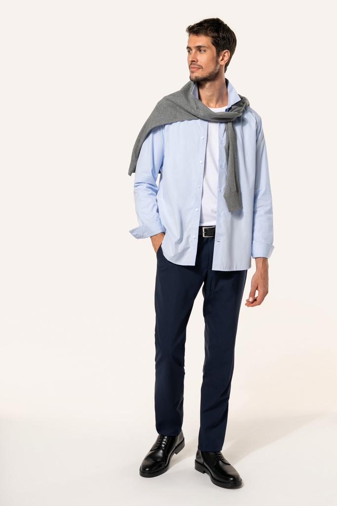 Chemise popeline manches longues homme (S)