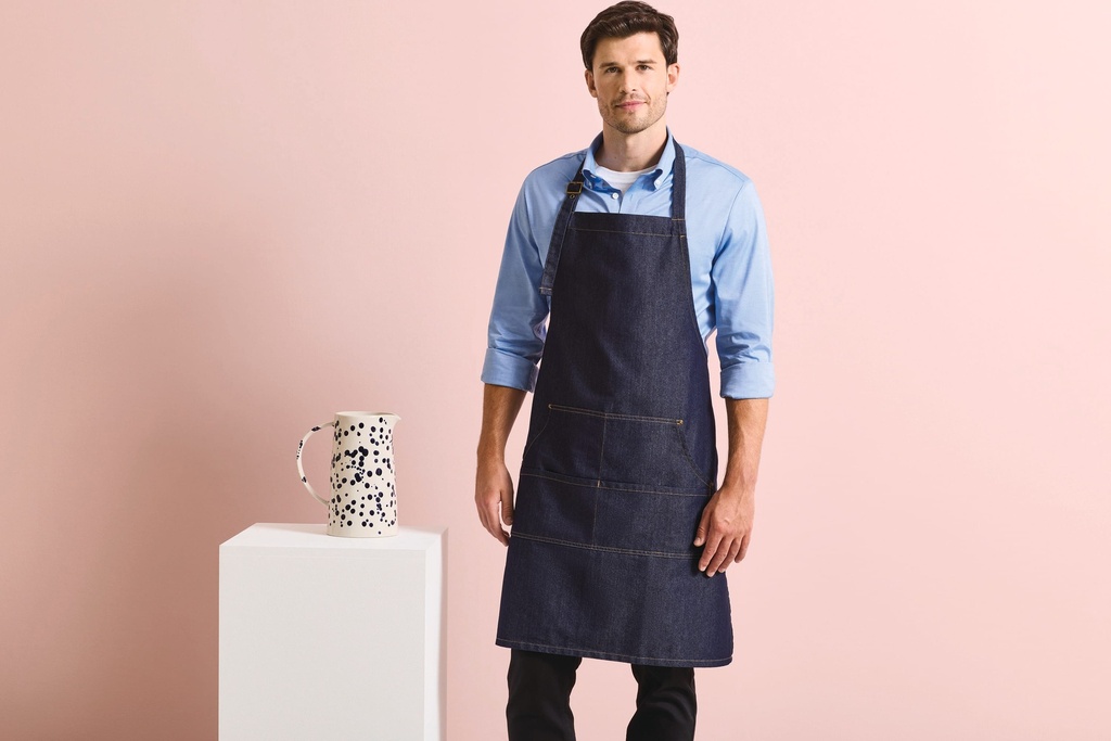 [PR126] Tablier à bavette "Denim"