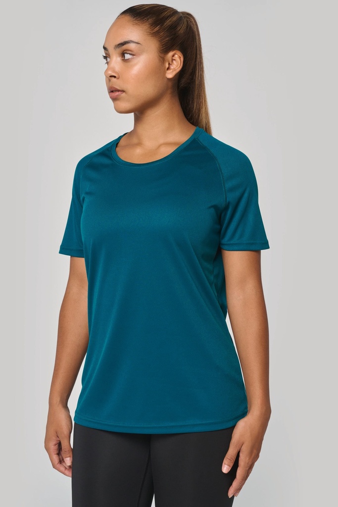 T-shirt de sport à col rond recyclé femme (XS)