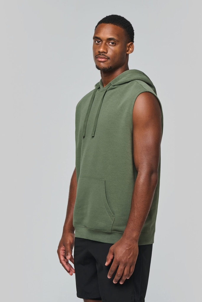 Sweat-shirt à capuche sans manches unisexe (XS)