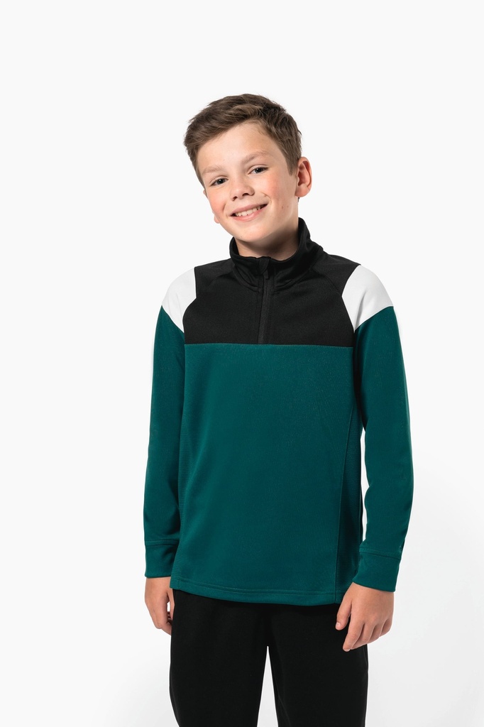 Sweat d'entrainement 1/4 zip enfant (12/14 ans)