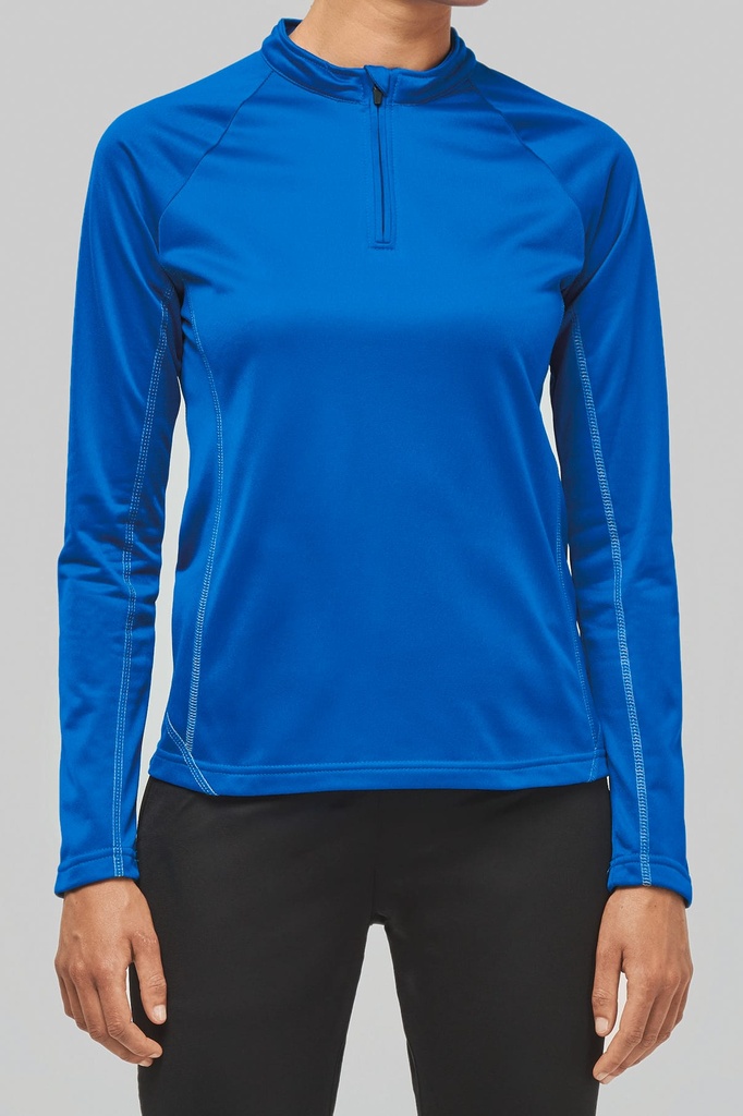 Haut de sport manches longues ¼ zip femme (XS)