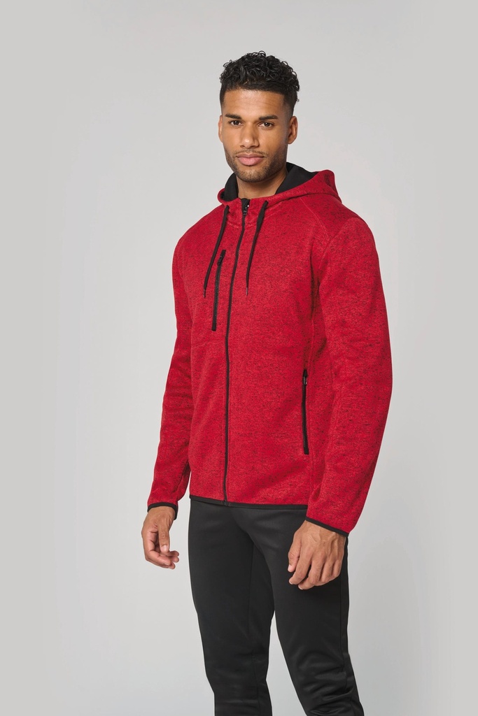 Veste à capuche chinée homme (S)