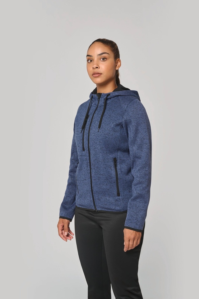 Veste à capuche chinée femme (XS)