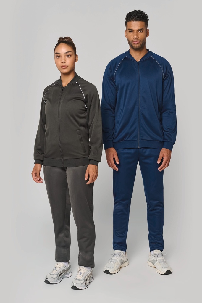 Veste de survêtement zippée avec liseré unisexe (XS)