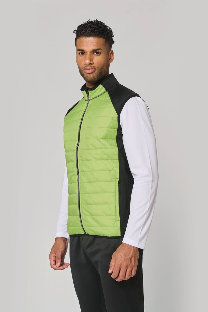 Veste sport bi-matière sans manches unisexe (XS)