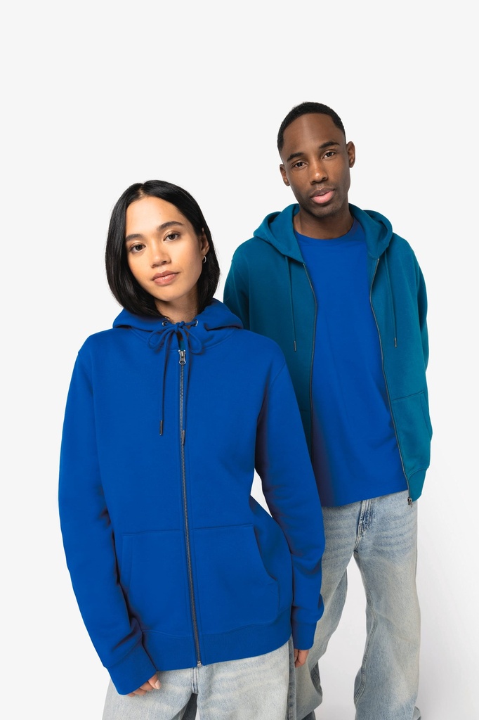 Sweat-shirt écoresponsable zippé à capuche unisexe (XXS)