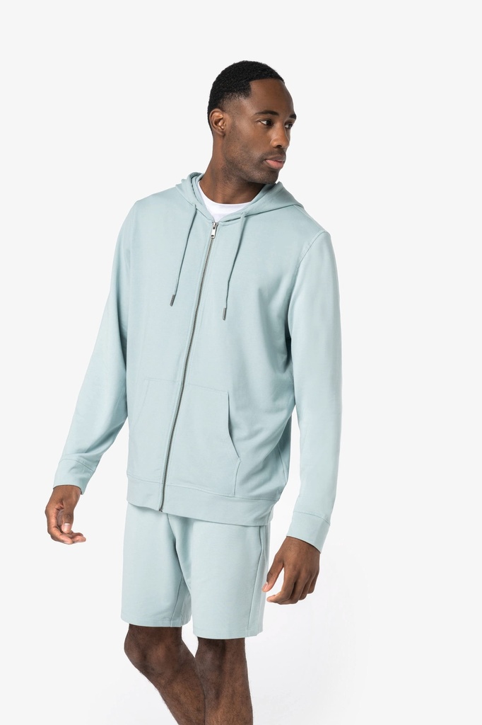 Sweat-shirt écoresponsable zippé à capuche en modal homme (XS)