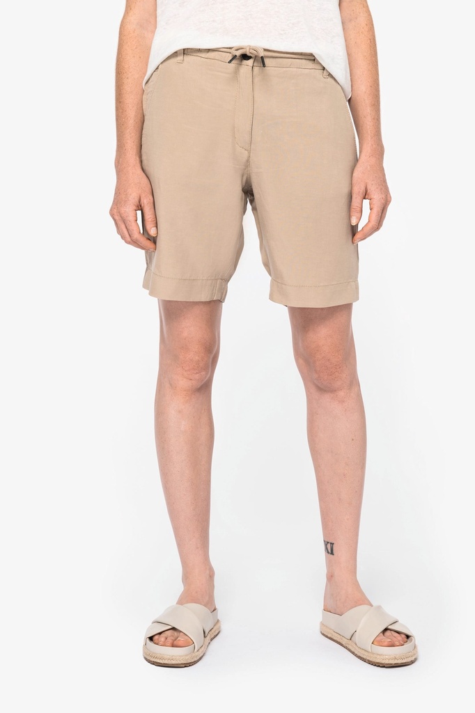Bermuda en lyocell et lin femme (38 FR)