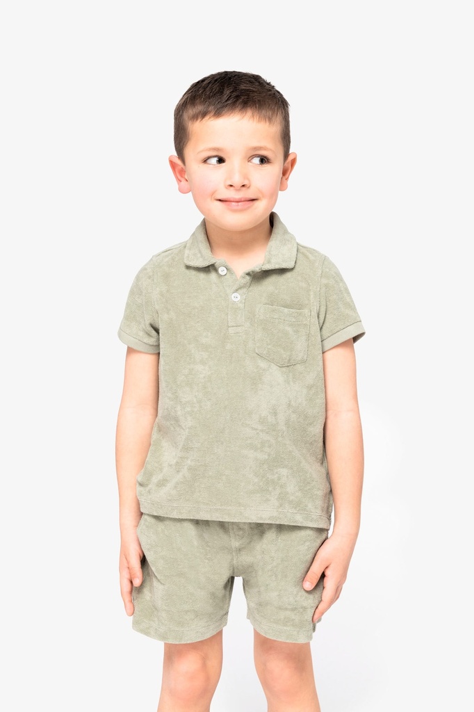 Polo écoresponsable en éponge garçon (10/12 ans)