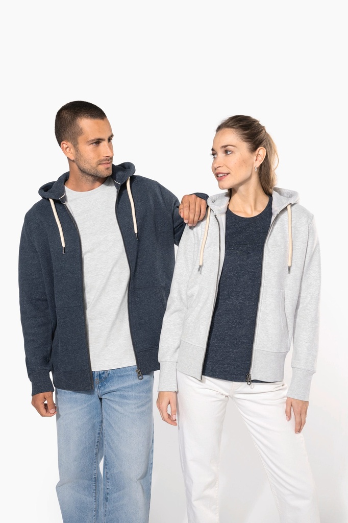[KV2306] Sweat-shirt vintage zippé à capuche homme (XL​)