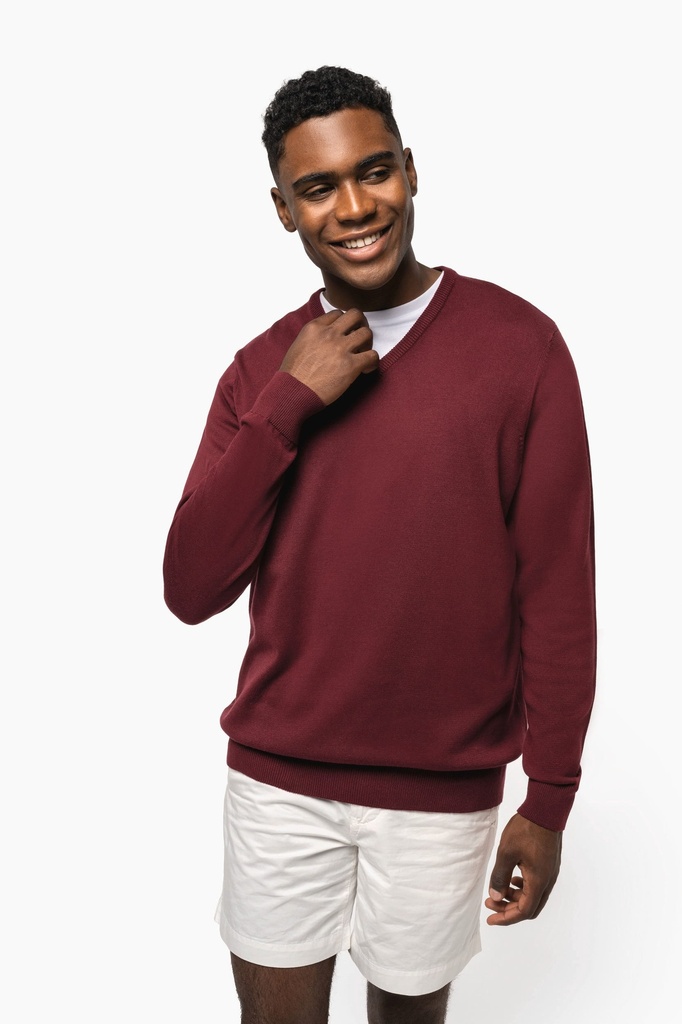 Pull col V homme (S)
