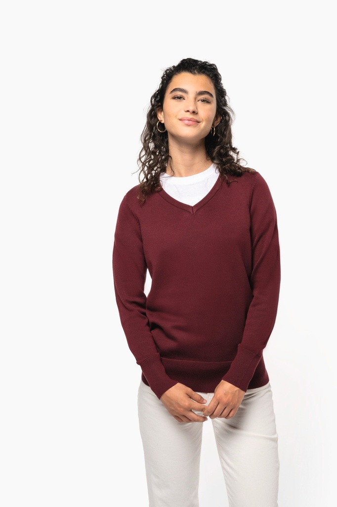 Pull col V femme (XS)