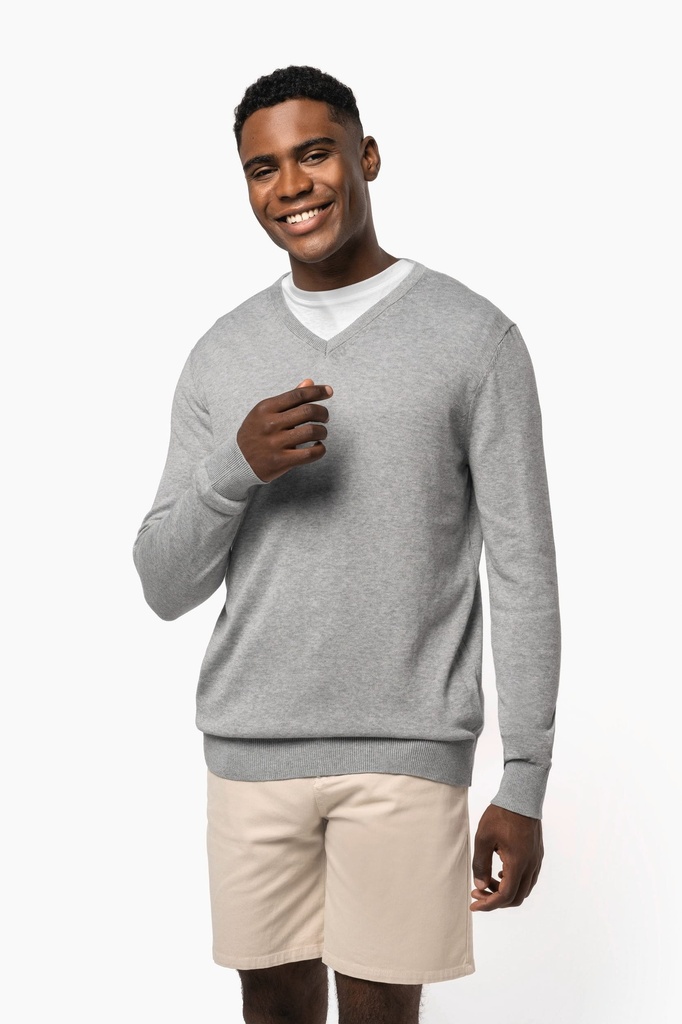 Pull col en V écoresponsable homme (S)