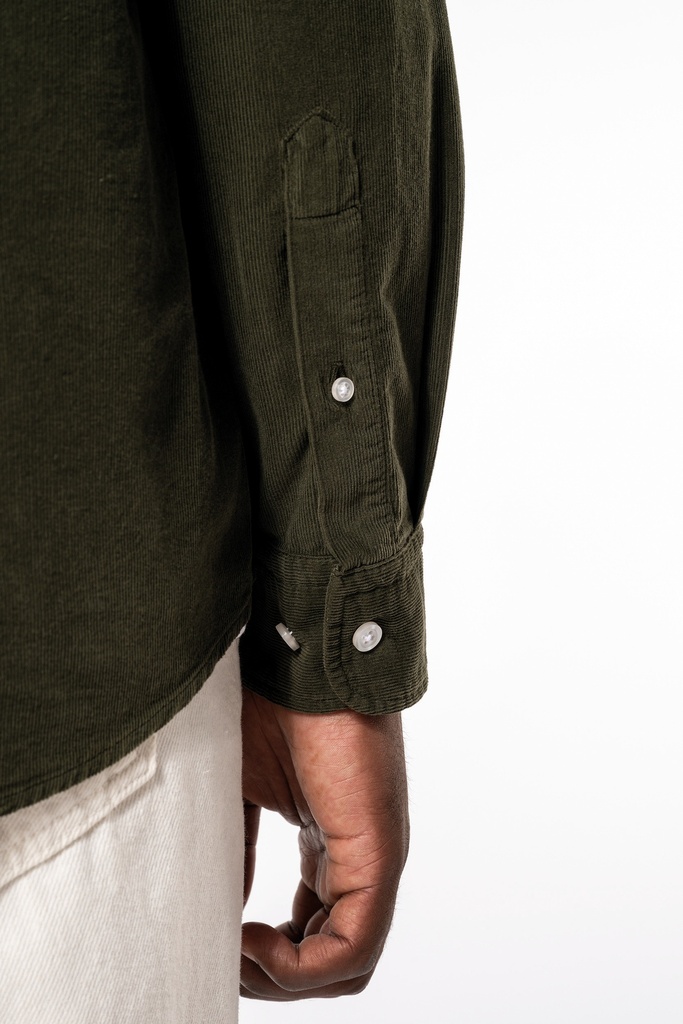 Chemise manches longues en velours homme (S)