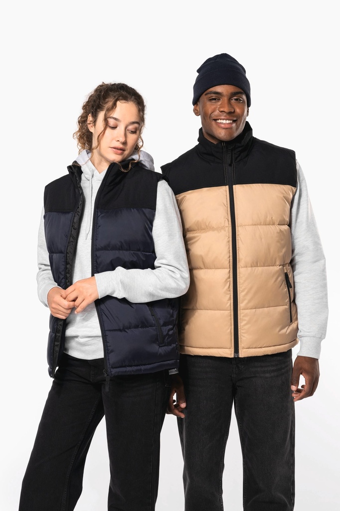Bodywarmer matelassé bi-ton unisexe (XS)