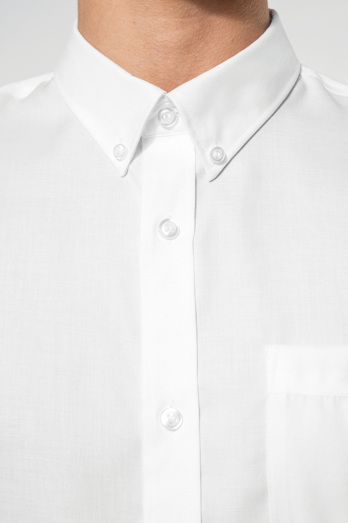 Chemise micro-sergé manches courtes sans repassage (S)