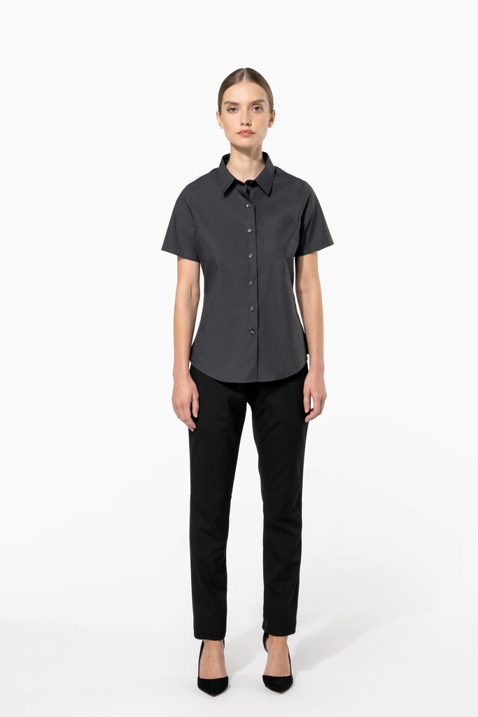 Chemise popeline manches courtes femme (XS)