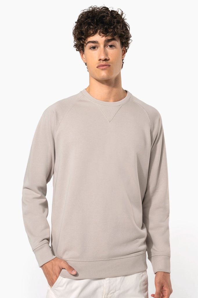 Sweat-shirt Bio col rond manches raglan homme (S)