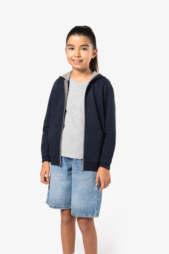 Sweat-shirt zippé capuche enfant (12/14 ans)