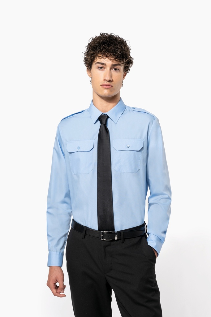 Chemise pilote manches longues homme (S)