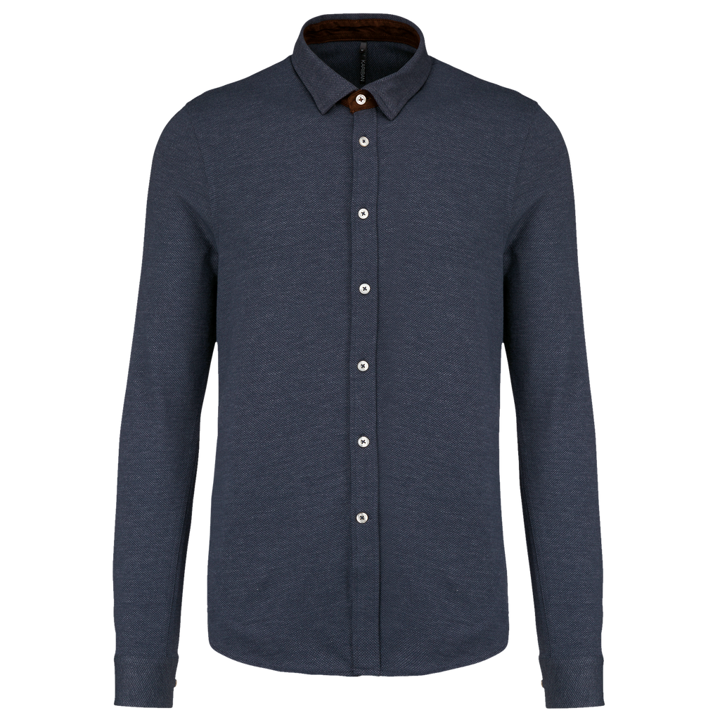 Chemise jacquard manches longues (S)