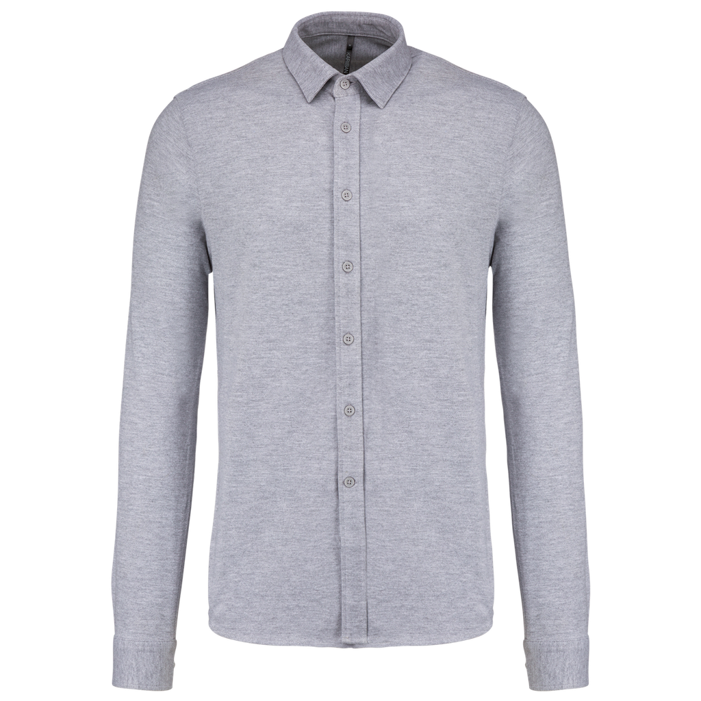 Chemise maille piquée manches longues (S)