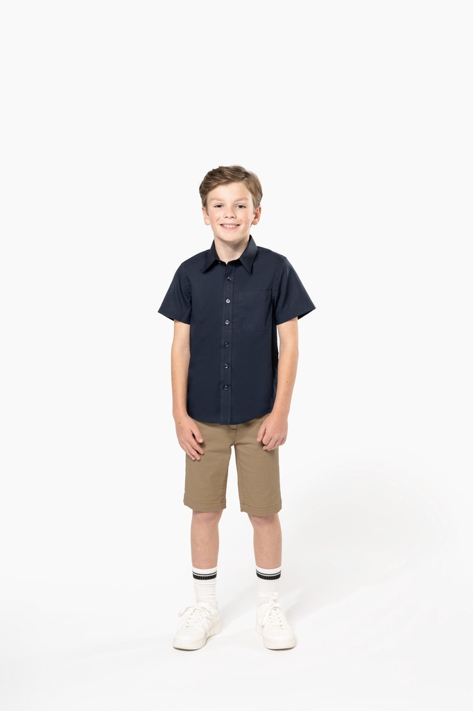 Chemise popeline manches courtes enfant (12/14 ans)