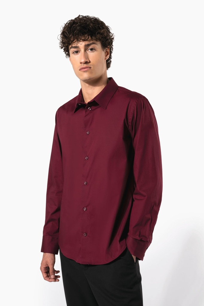 Chemise coton / élasthanne manches longues homme (XS)