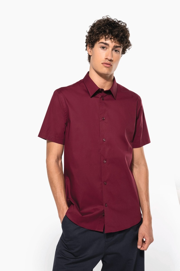 Chemise coton / élasthanne manches courtes (S)
